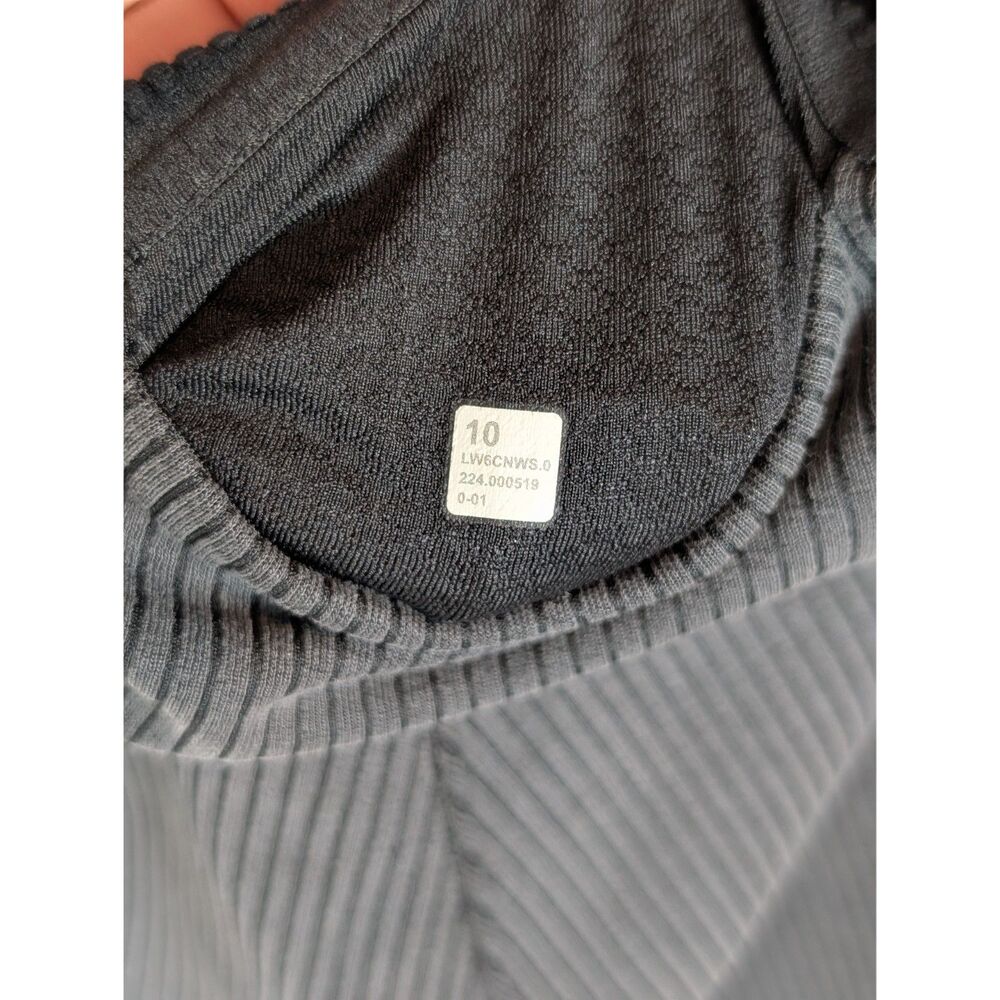 Lululemon Ribbed Softstreme Side Zip Pants Gray Women's Size 10 - Picture 12 of 13